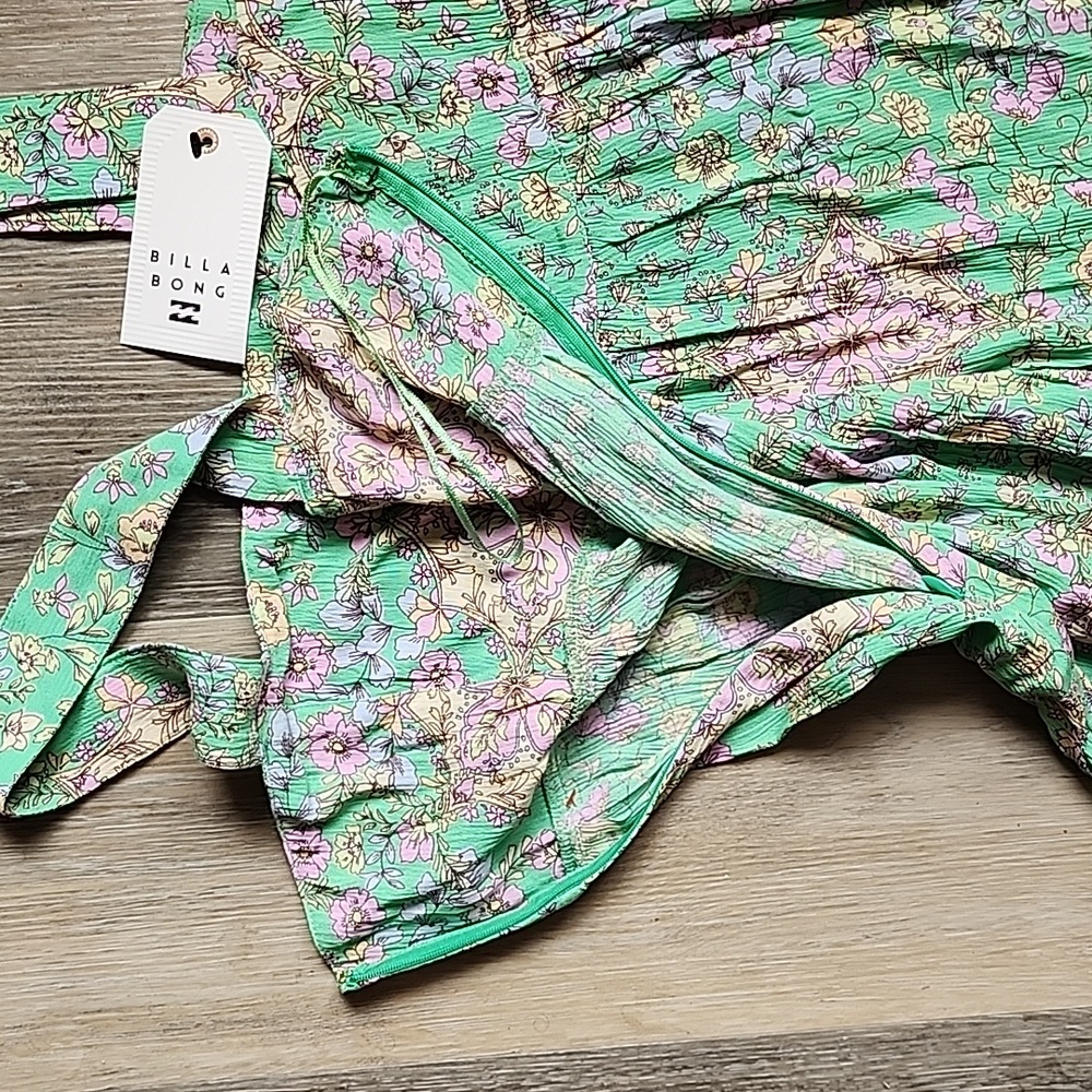 Billabong Green and Pink Floral Dress - Picture 14 of 14